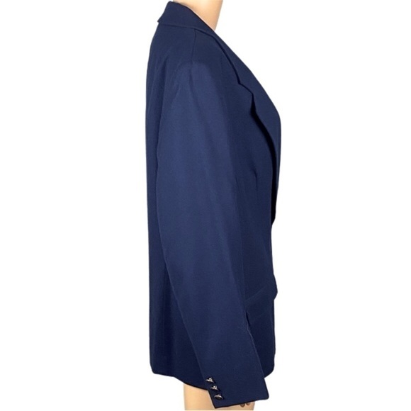 PENDLETON navy, Vintage, 100% Virgin Wool blazer with POCKETS. Size 18. EUC - Picture 3 of 13